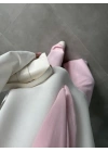 Uzunkollu Oysh Kumaş Fular Detaylı Pembe Takım