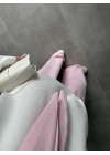 Uzunkollu Oysh Kumaş Fular Detaylı Pembe Takım