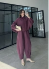 Vessa Modal Kumaş Vişne Şalvar Takım