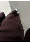 Arkadan Bağcıklı Mürdüm Triko Takım