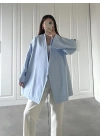 Bebe Mavi Yandan Bağlamalı Gabardin Kimono Ceket