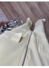 Beli Büzgülü Fermuarlı Oversize Sarı Spor Takım