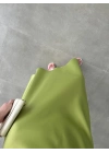Beli Lastikli Maxi Fıstık Yeşili Saten Etek