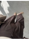 Bilek Boy Boru Paça Kahve Pantolon