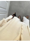 Buruş Kumaş Pile Detaylı Taş Gömlek Takım