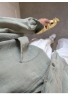 Çağla Yeşili Oversize Tensel Gömlek