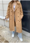 Camel Brshk Model Premium Oversize Trençkot