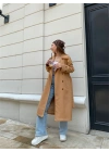 Camel Brshk Model Premium Oversize Trençkot