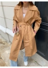 Camel Brshk Model Premium Oversize Trençkot