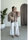 Çin Düğmeli Bronz Gömlek Kimono