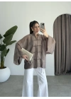 Çin Düğmeli Bronz Gömlek Kimono