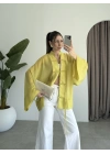 Çin Düğmeli Yağ Yeşili Gömlek Kimono