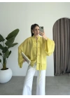Çin Düğmeli Yağ Yeşili Gömlek Kimono