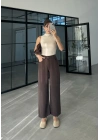 Culotte Bilek Boy Kahve Tensel Pantolon