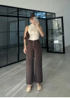 Culotte Bilek Boy Kahve Tensel Pantolon
