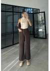 Culotte Bilek Boy Kahve Tensel Pantolon