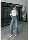 Culotte Bilek Boy Kemerli Tensel Pantolon