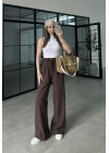 Dania Premium Kahve Tensel Palazzo Pantolon