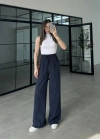 Dania Premium Lacivert Tensel Palazzo Pantolon