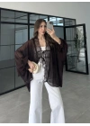 Dantel İşlemeli Mürdüm Bluz