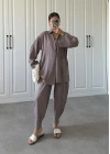 Devedikeni Gofre Bağlamalı Kimono Takım