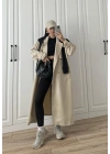 Ekstra Oversize Premium Taş Trençkot