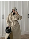 Ekstra Oversize Premium Taş Trençkot