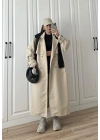 Ekstra Oversize Premium Taş Trençkot
