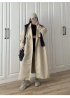 Ekstra Oversize Premium Taş Trençkot