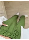 Fıstık Yeşili Keten Aerobin Pantolon