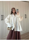 Fisto Oversize Kolları Volanlı Gömlek