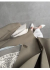 Fular Detaylı Astarlı Haki Blazer Ceket