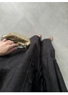 İthal Kumaş Desenli Oversize Siyah Gömlek Takım