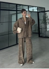 Jakarlı Vizon Kimono Takım