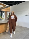 Kahve Gofre Kimono Takım