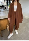 Kahve Gofre Kimono Takım