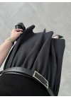 Kemerli Basic Siyah Elbise