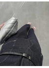 Kemerli Denim Mavisi Yelek Takım