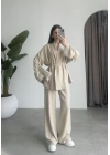 Keten Aerobin Taş Kimono Takım