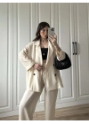 Krinkıl Oversize Taş Ceket Takım