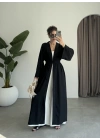 Kuşaklı Tam Boy Siyah Kimono