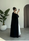 Kuşaklı Tam Boy Siyah Kimono