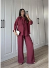 Labu Tensel Oversize Basic Bordo Takım