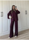 Liza Oysh Kumaş Basic Bordo Takım
