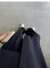 Lora Modal Bol Paça Lacivert Gömlek Takım