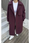 Maison Oversize Astarlı Bordo Trençkot