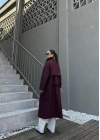 Maison Oversize Astarlı Bordo Trençkot