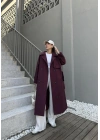 Maison Oversize Astarlı Bordo Trençkot