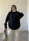 Mari Oversize Basic Lacivert Kazak