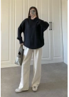 Mari Oversize Basic Lacivert Kazak